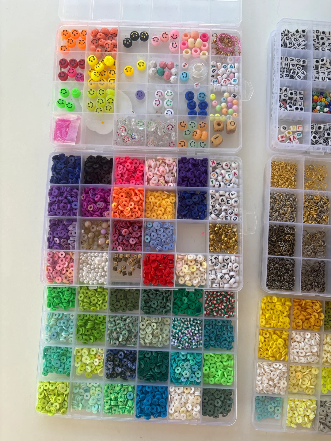Large collection of clay and alphabet beads - photo 4
