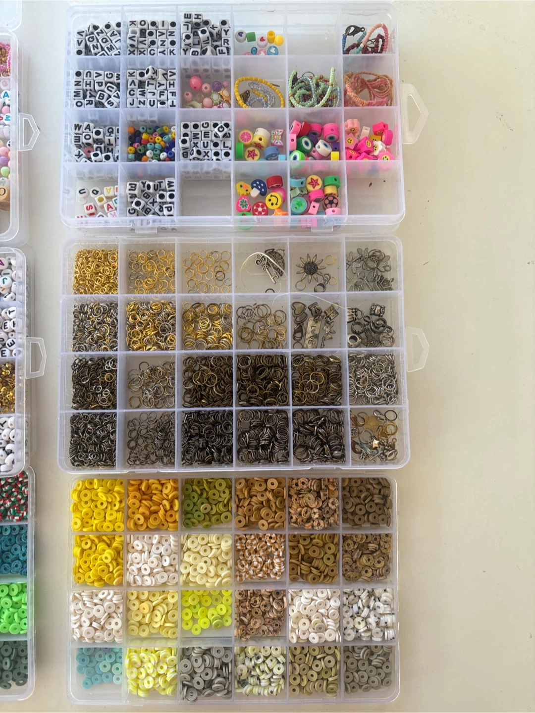 Large collection of clay and alphabet beads - photo 2