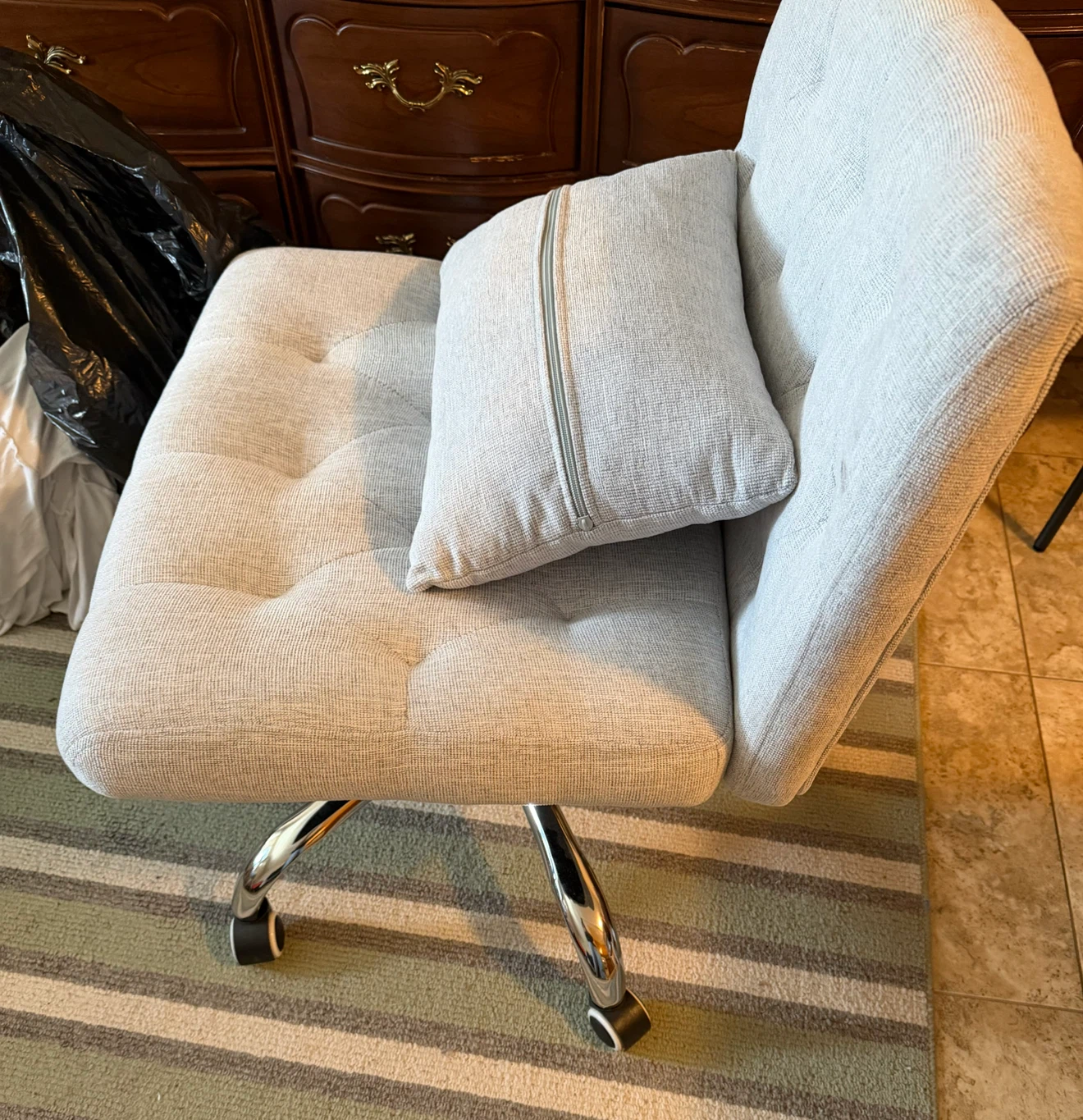 New plus size office chair/computer desk storage foot stool - photo 5