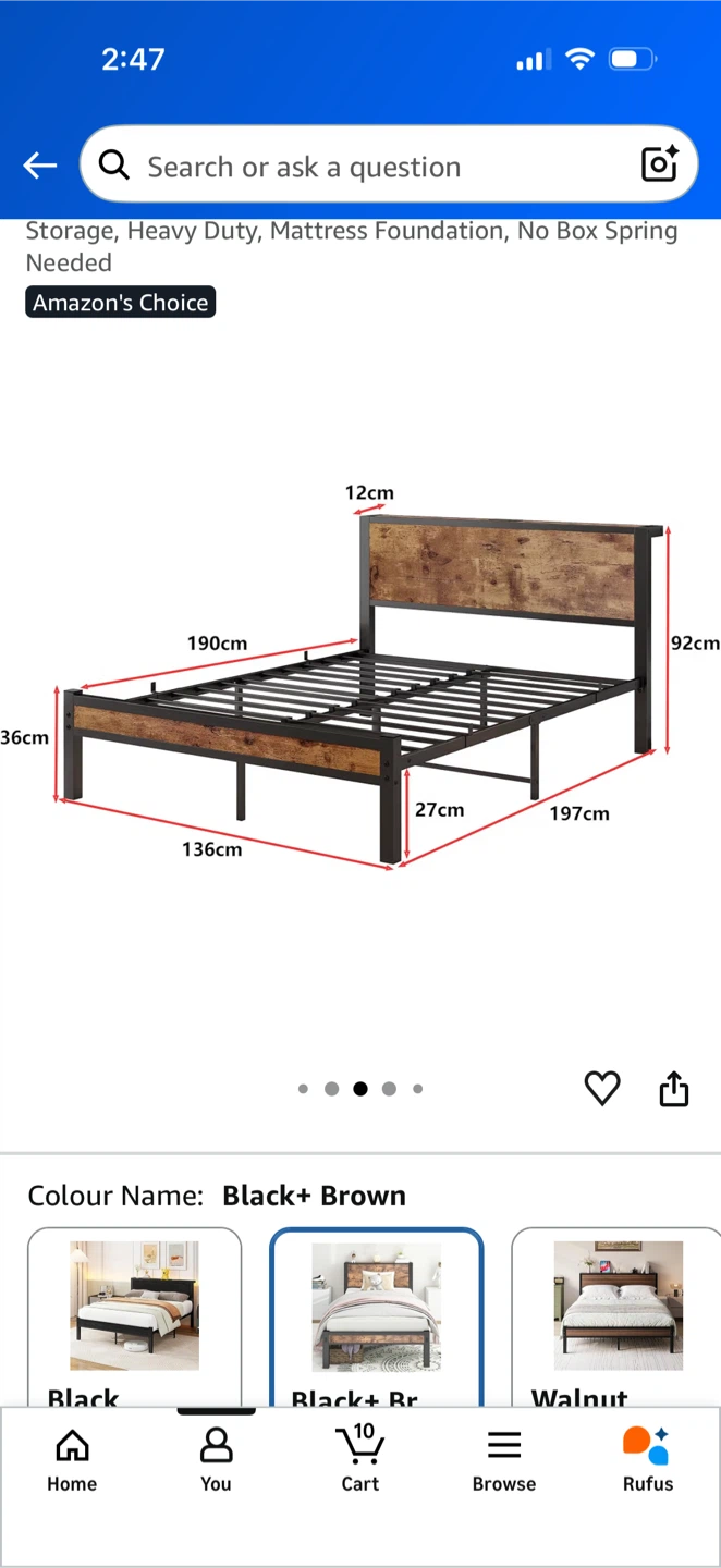 Full Bed Frame with Wood Storage Headboard - photo 3