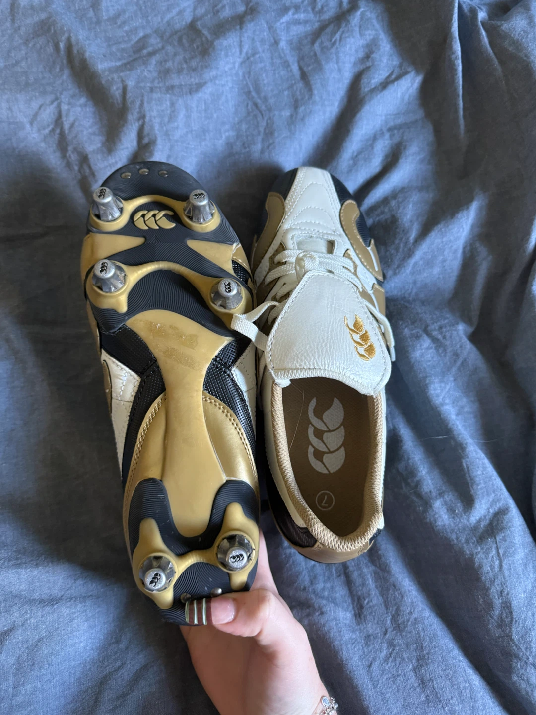 🏉 Canterbury Rugby Boots/Cleats - US Size 8 - Metal Studs - photo 3