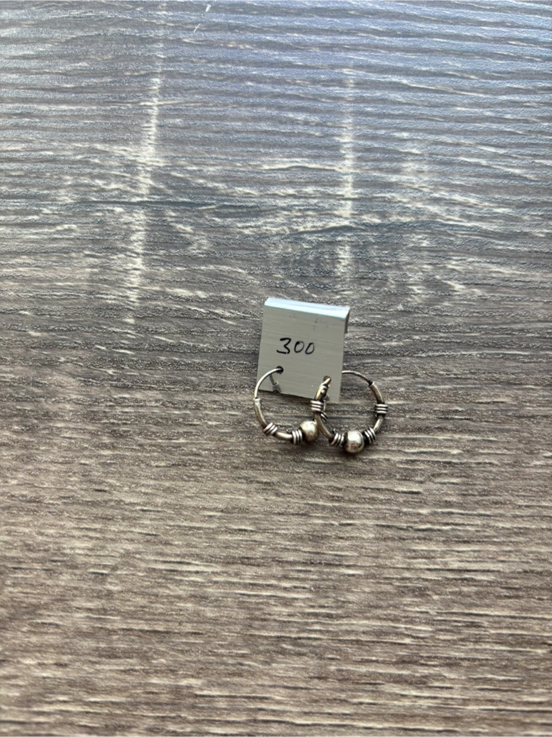 Silver hoop earrings