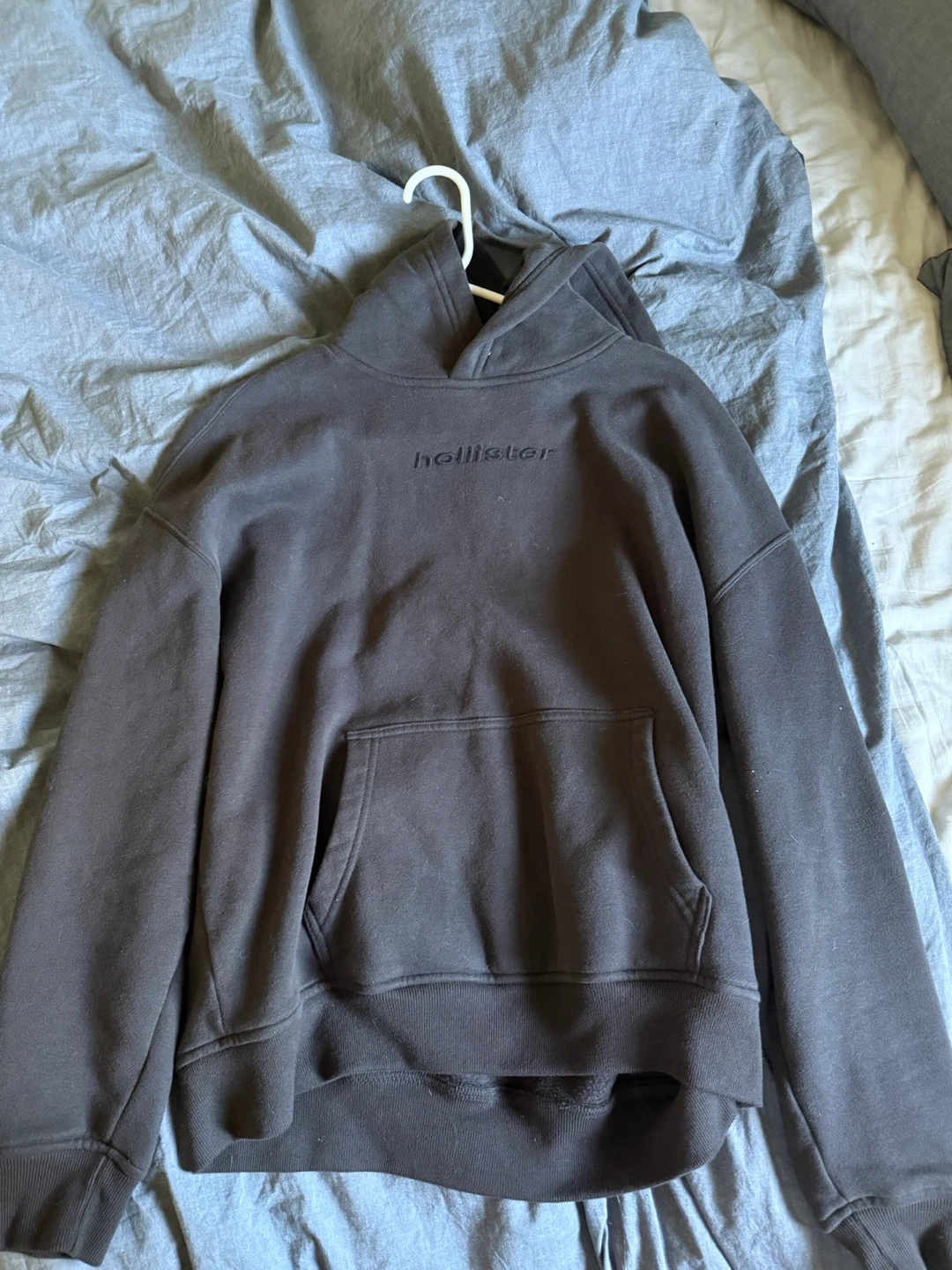 Hollister Black Boxy Fit Hoodie - Size Small