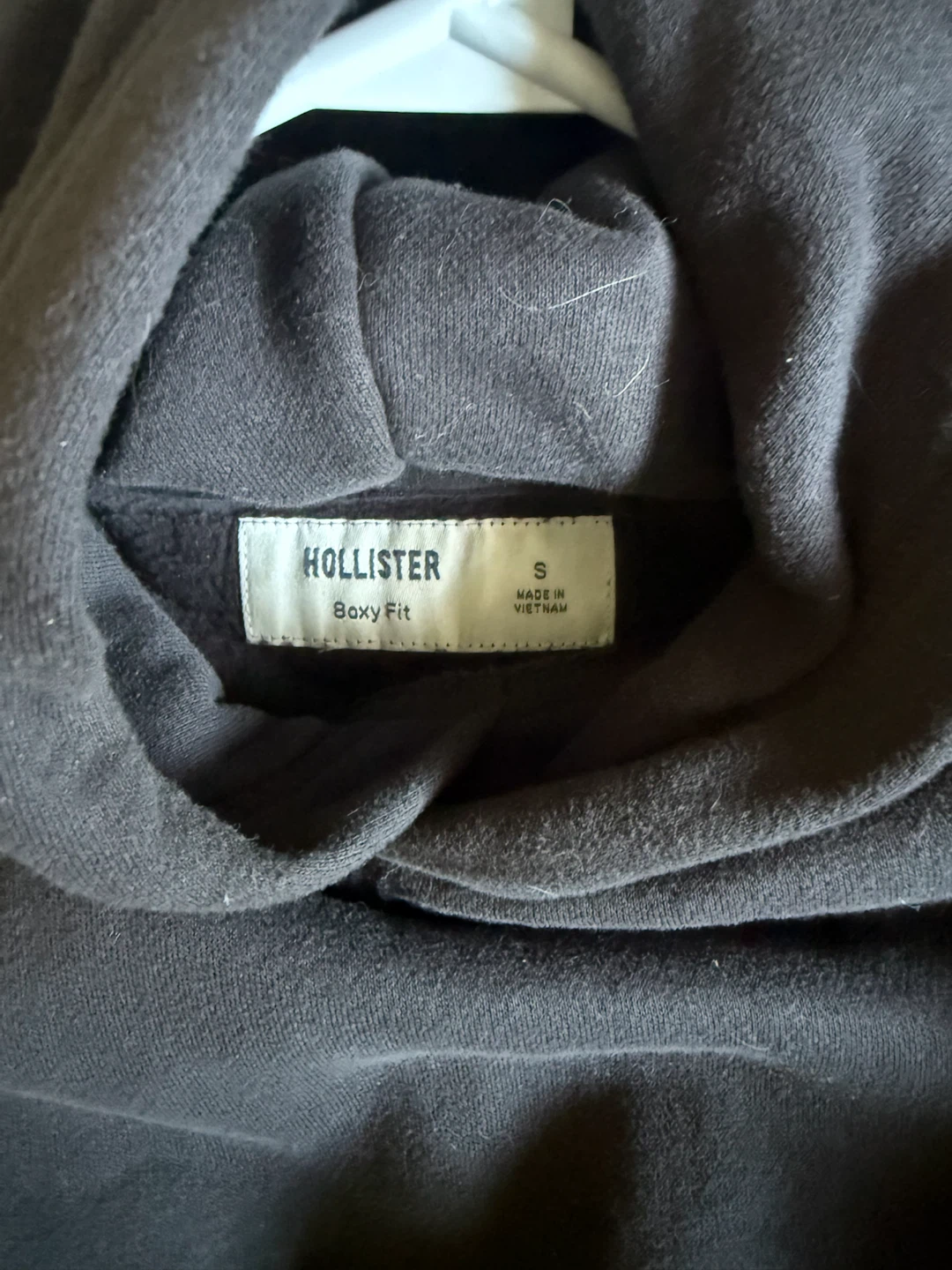 Hollister Black Boxy Fit Hoodie - Size Small - photo 2
