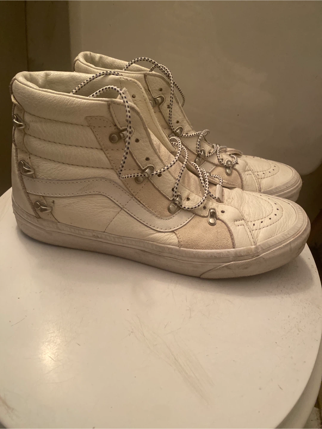 Vans Sk8-Hi MTE White Leather Sneakers
