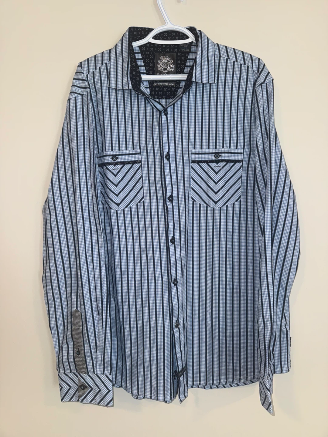 English Laundry Striped Button-Down Shirt XXL