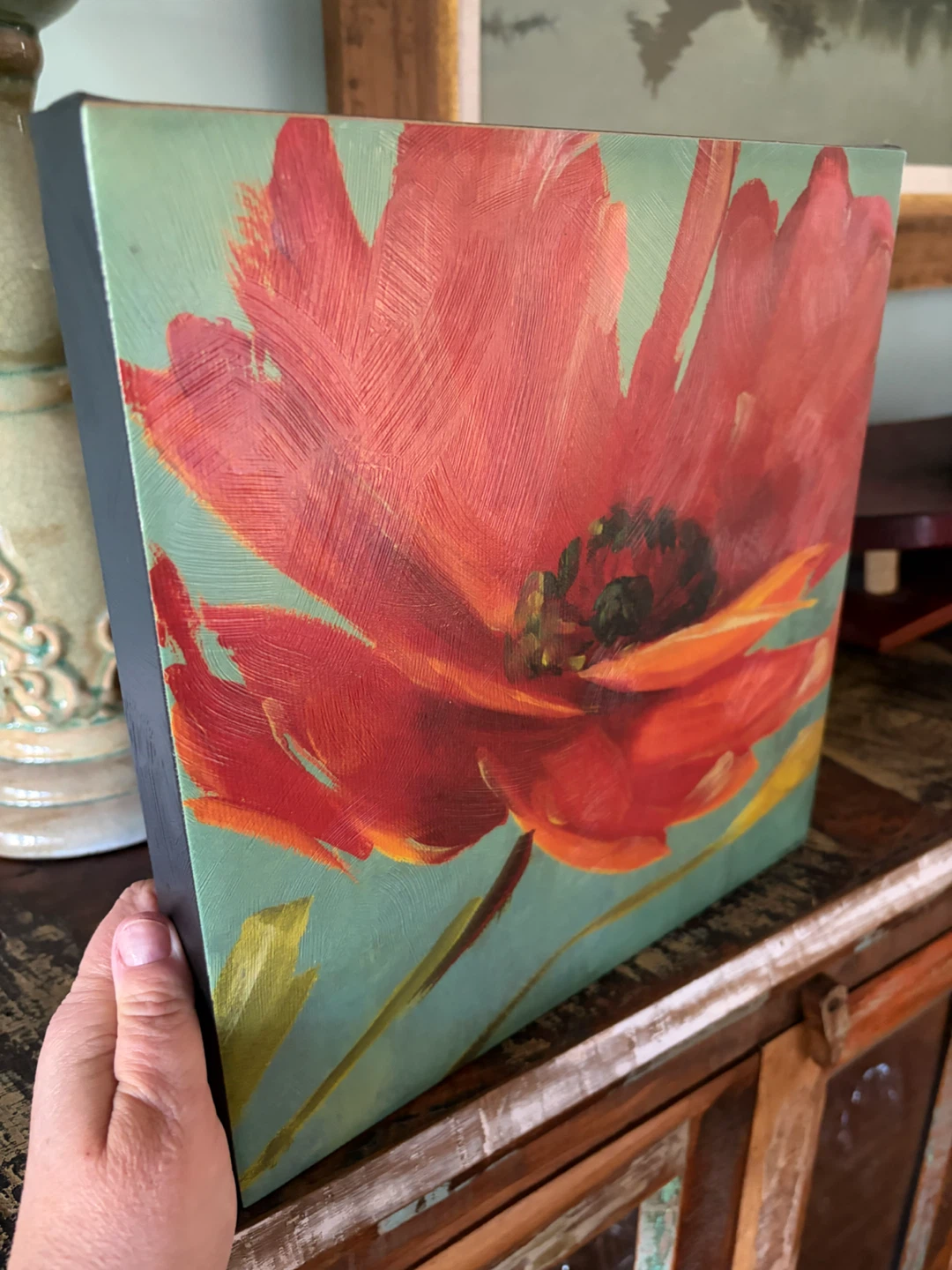 Lisa Audi Red Flower Canvas Art - photo 2