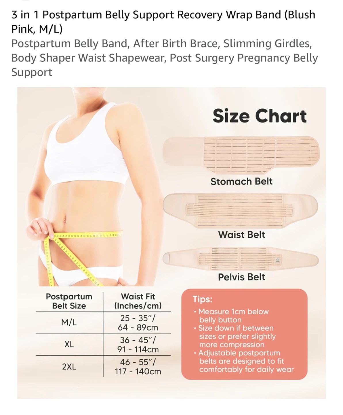 KeaBabies 3-in-1 Postpartum Recovery Belt