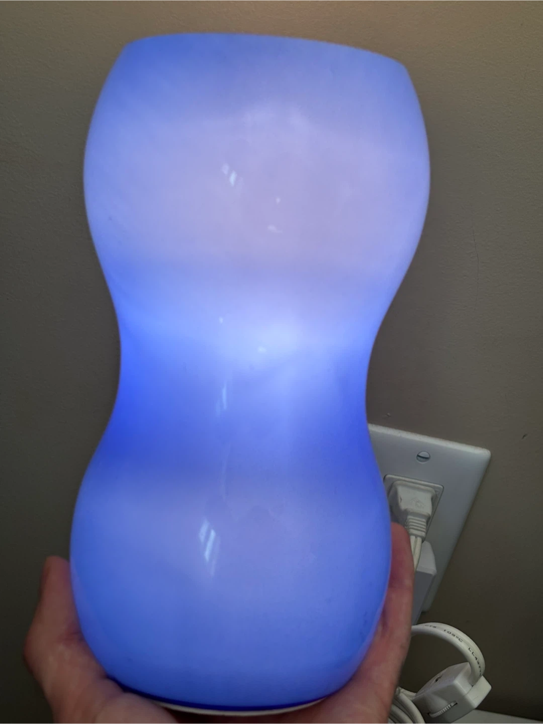 IKEA Vintage Blue Glass Table Lamp Kvintant - photo 2