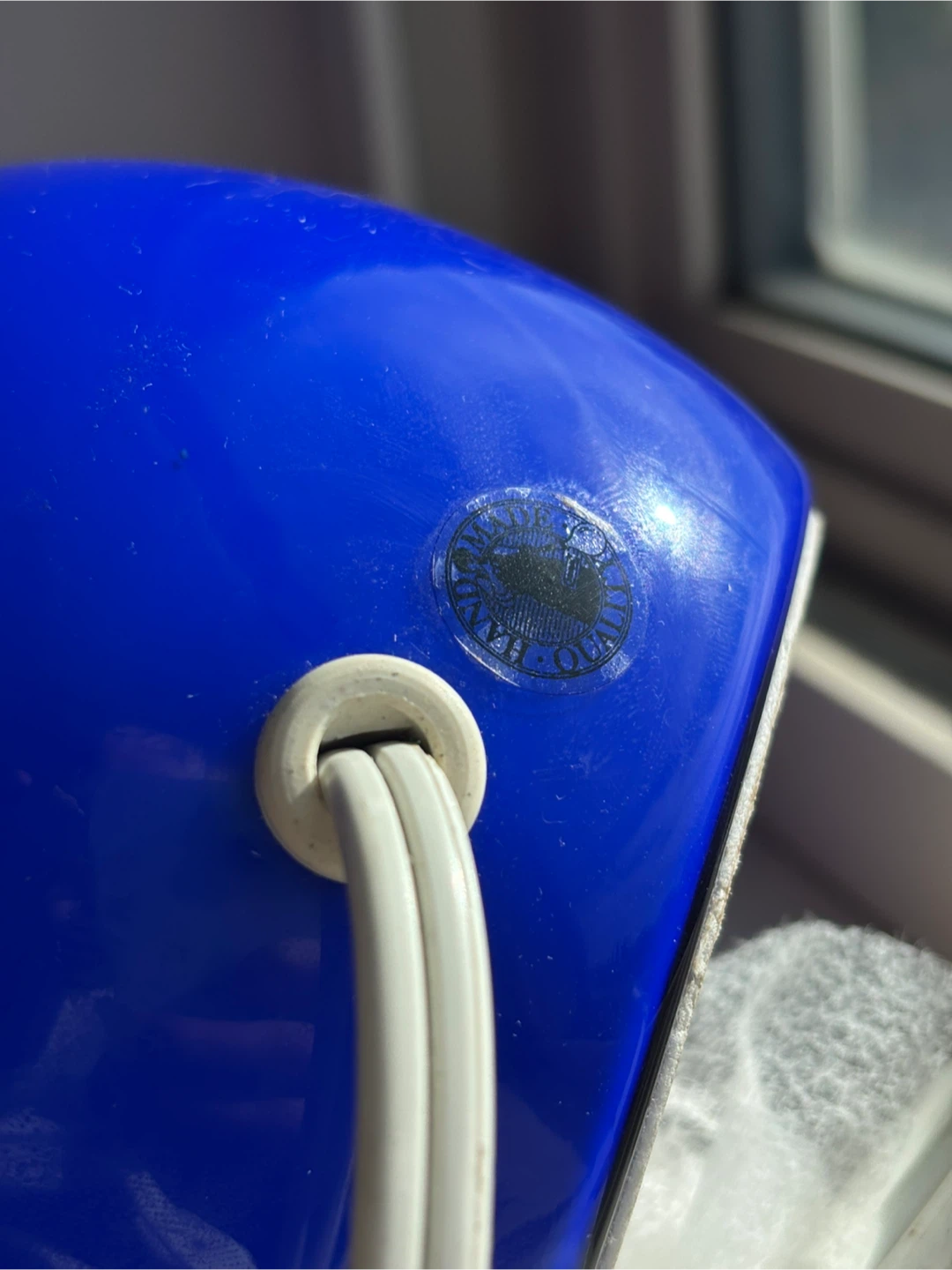 IKEA Vintage Blue Glass Table Lamp Kvintant - photo 3