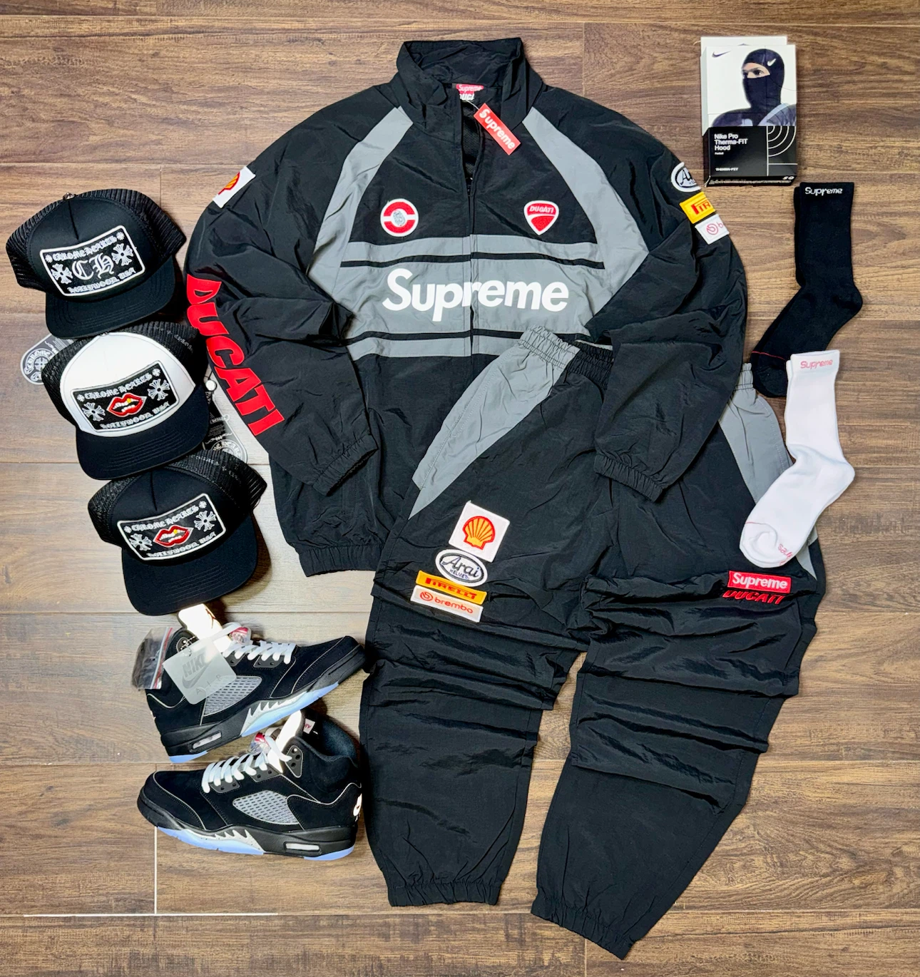 Supreme x Ducati Track Jacket and Pants Set