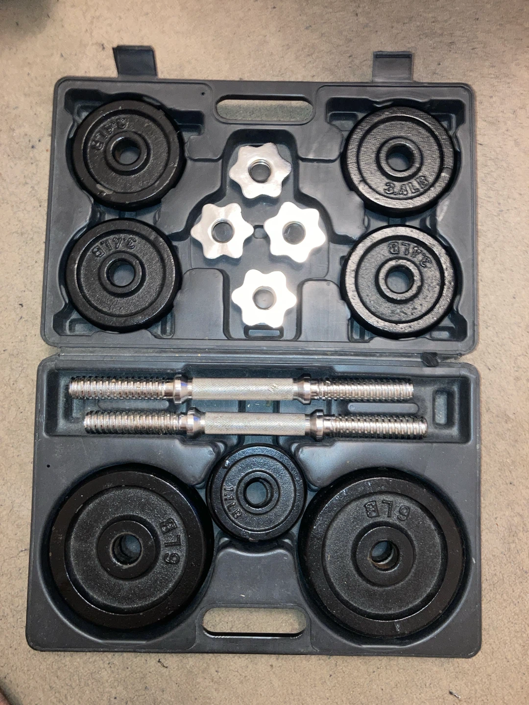 Adjustable Dumbbell and Barbell Weight Set