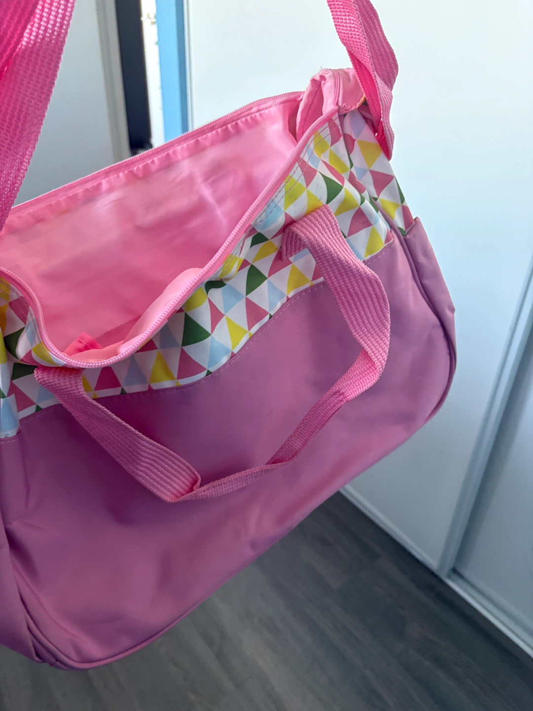 Pink patterned diaper bag - photo 2