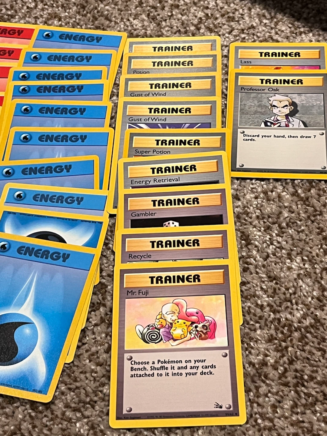 Vintage 1st Edition Pokémon Energy and Trainer Card Lot (1998) - photo 2
