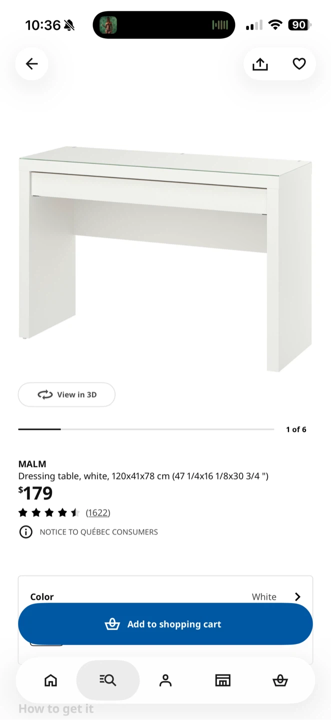 IKEA MALM Dressing Table - White - photo 2