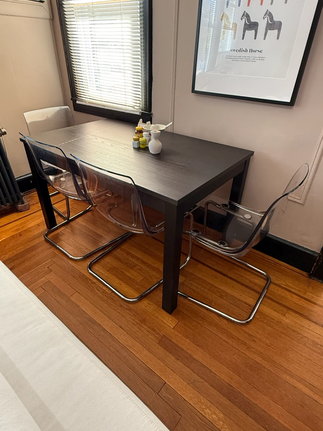 Extendable Black Dining Table