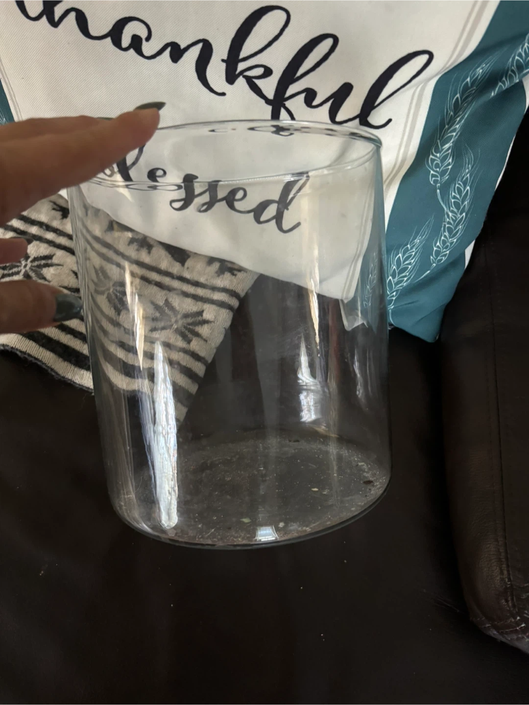 Large Clear Glass Cylinder Vase