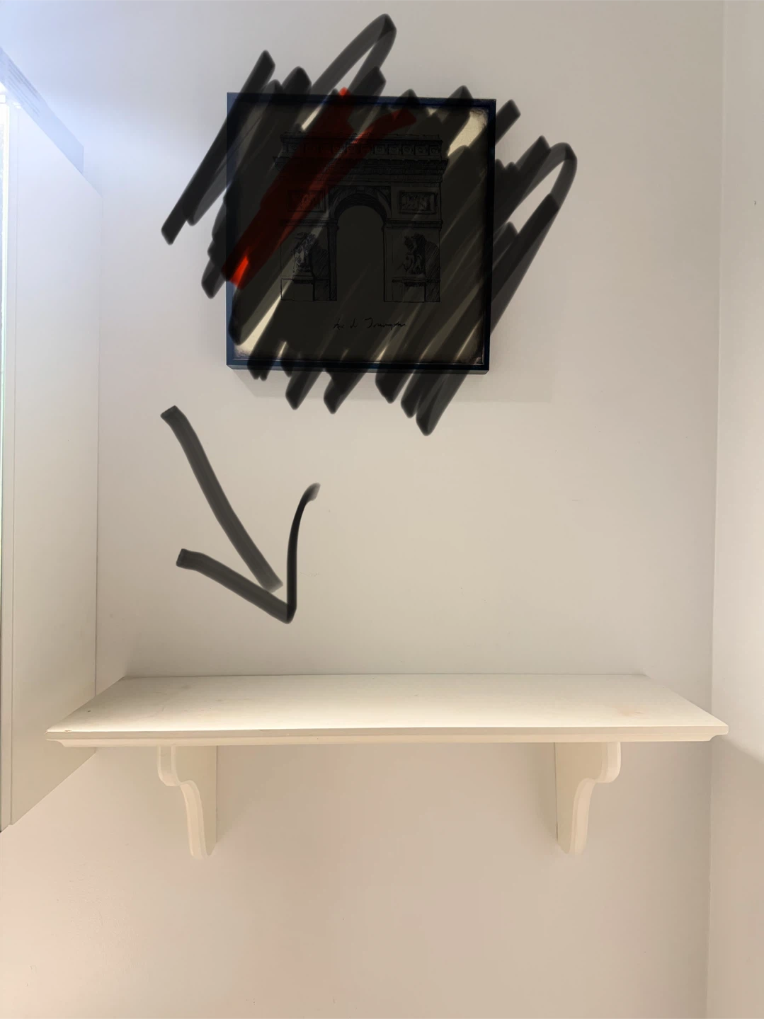 White Wall-Mounted Shelf