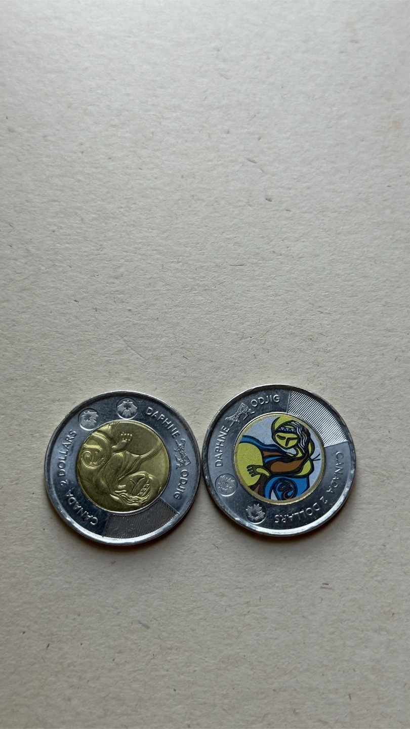 Two 2025 Daphne Odjig $2 Coins