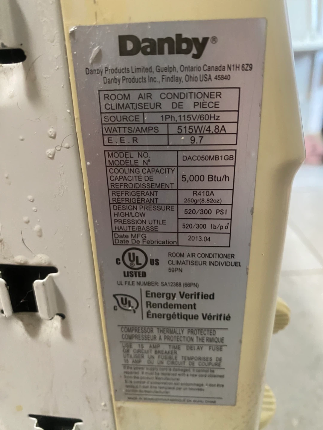 Danby 5,000 BTU Room Air Conditioner - photo 3