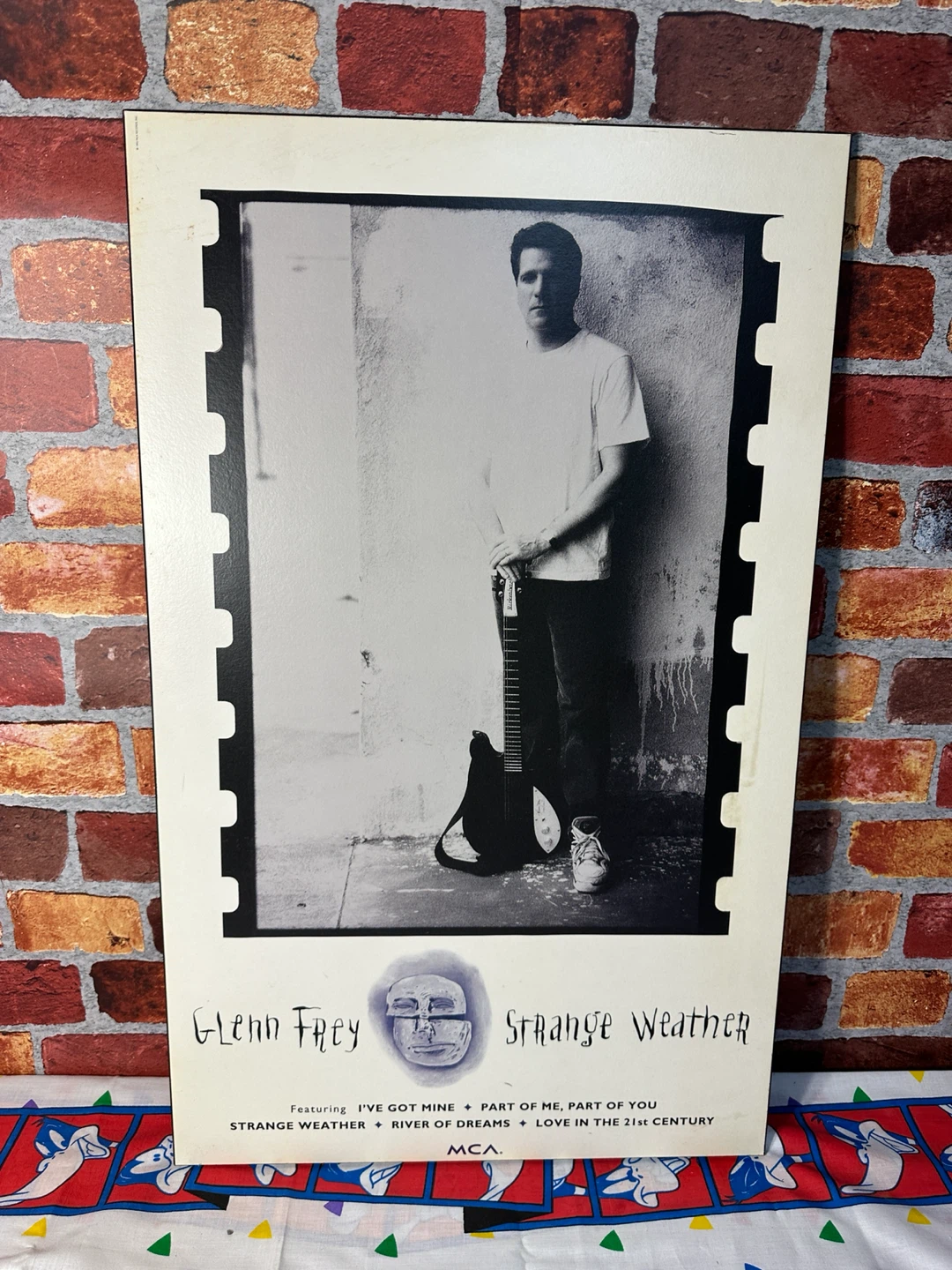 Vintage 1992 Glenn Frey Strange Weather Promotional Poster