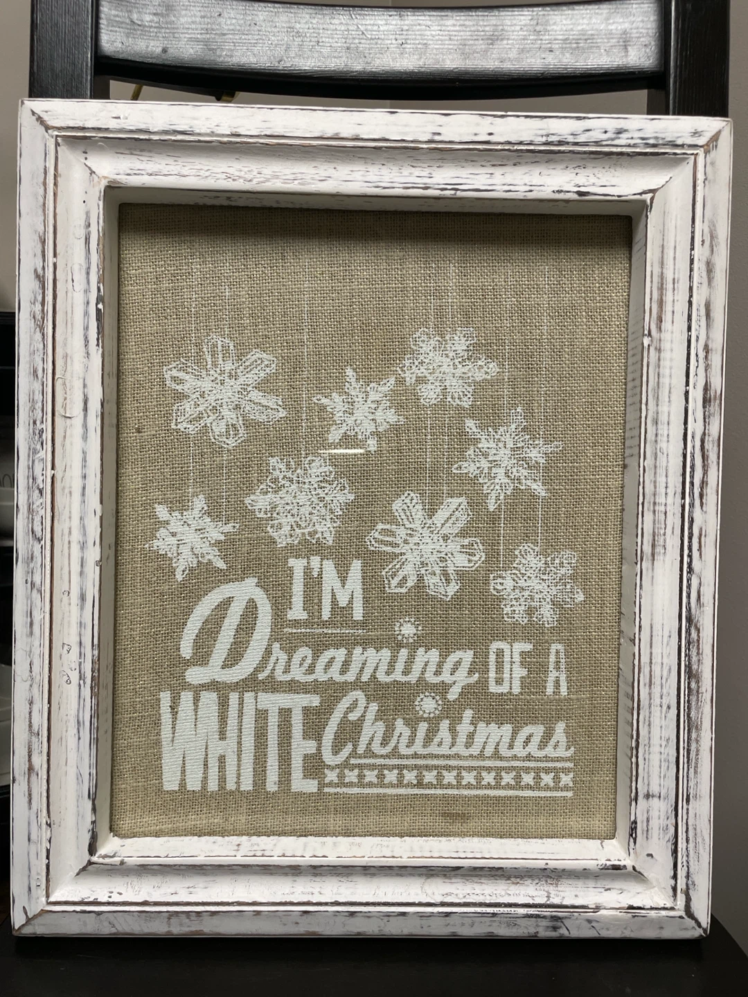 Rustic Dreaming of a White Christmas Wall Decor