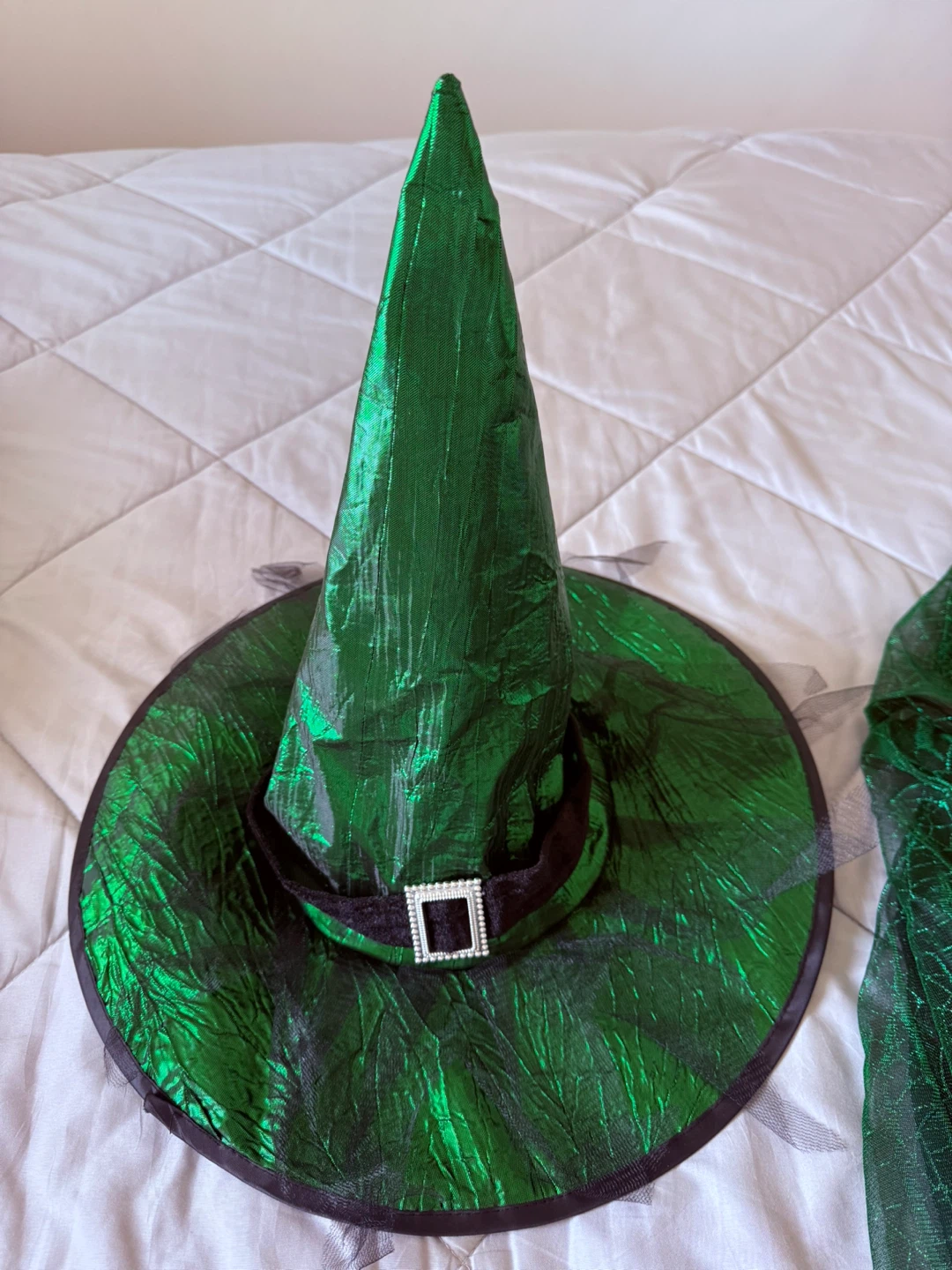 Green Witch Hat and Cape Set Halloween custom