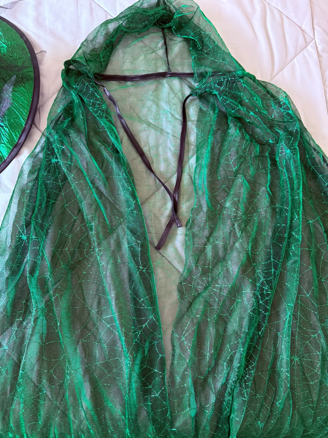 Green Witch Hat and Cape Set Halloween custom - photo 2