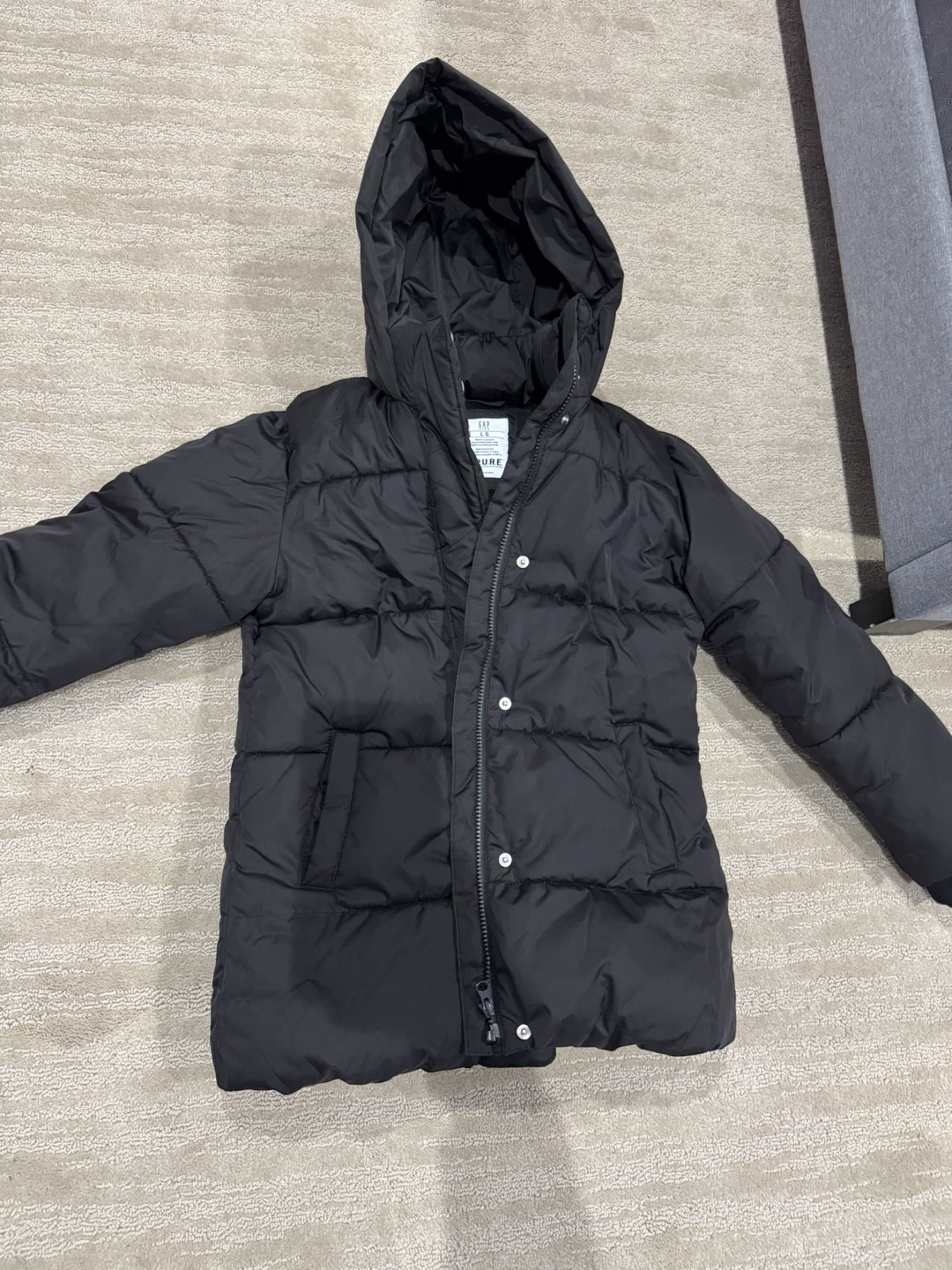Gap Kids Black Puffer Jacket Size Large