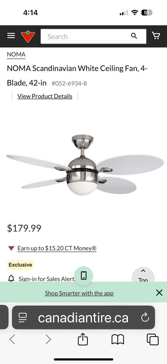 NOMA Scandinavian 42" Ceiling Fan - photo 2