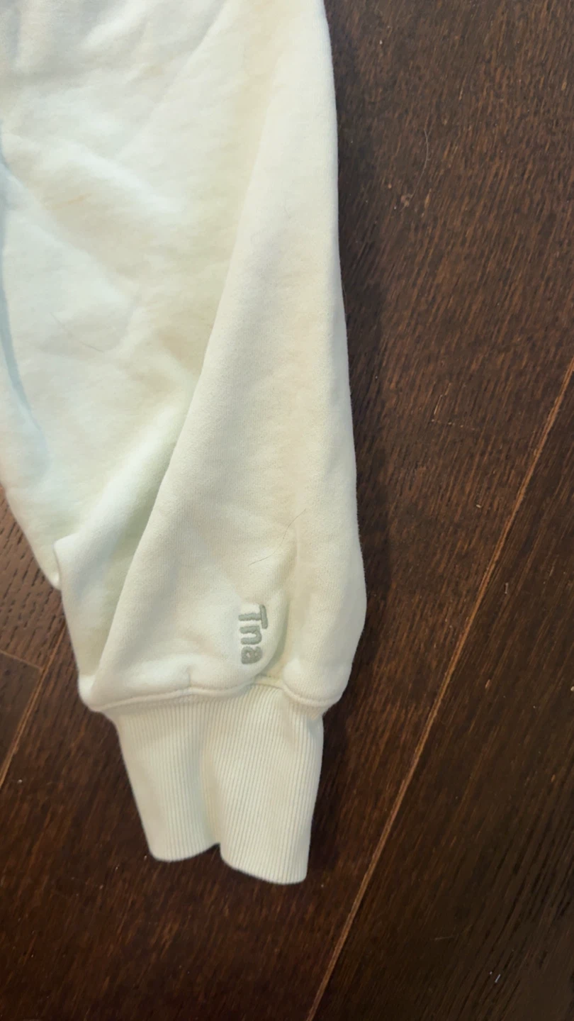 TNA Aritzia Sweater And Skirt Light Green Set - photo 3