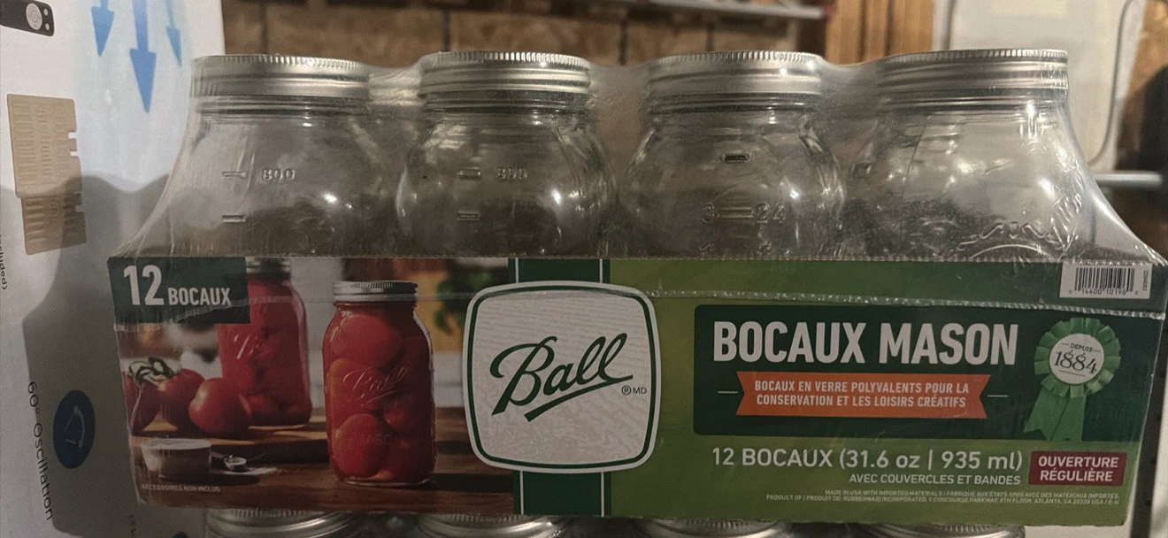 Ball Mason Jars 935ml, 12 Pack