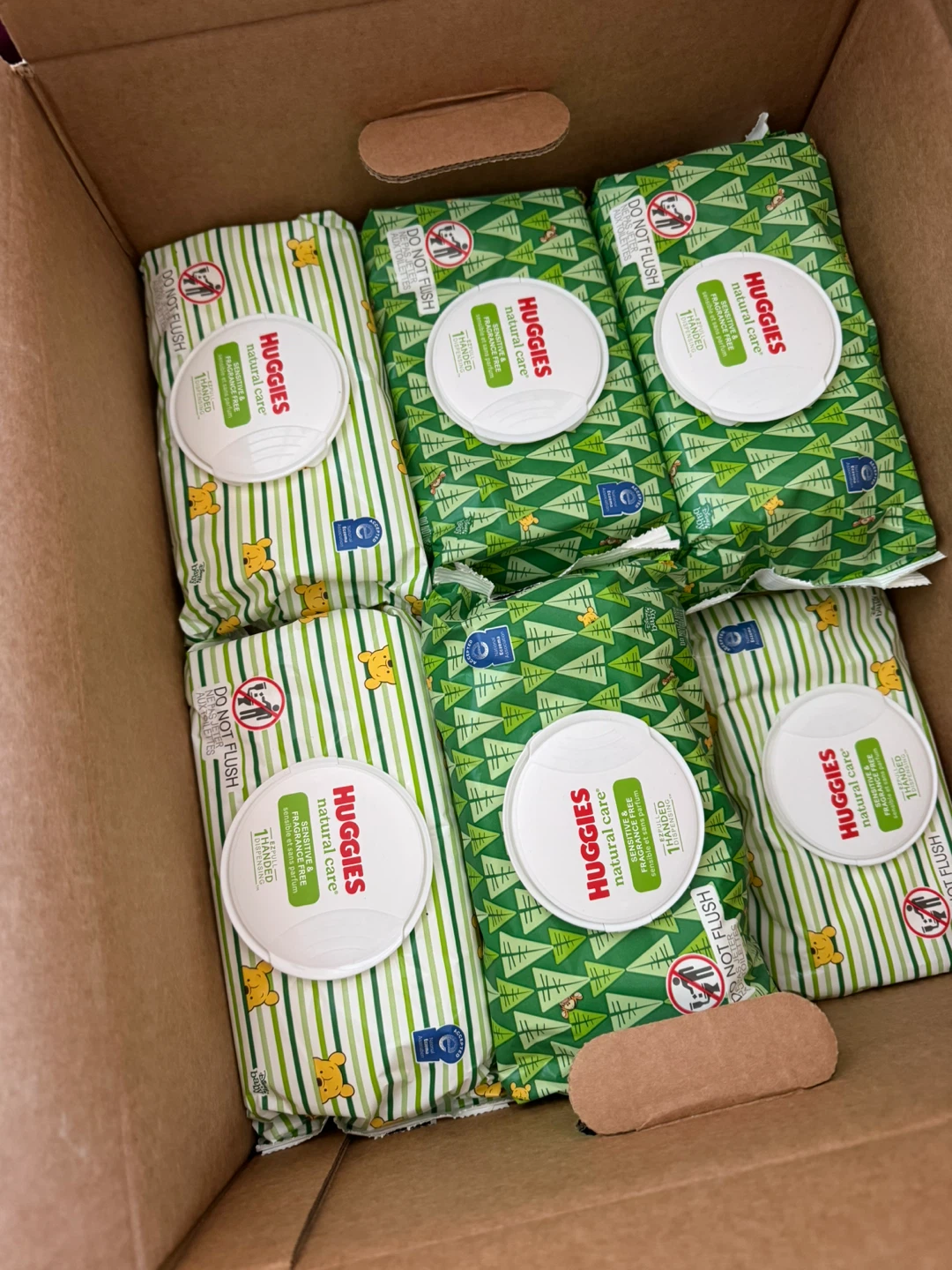 Sealed Packs of Huggies Natural Care Baby Wipes