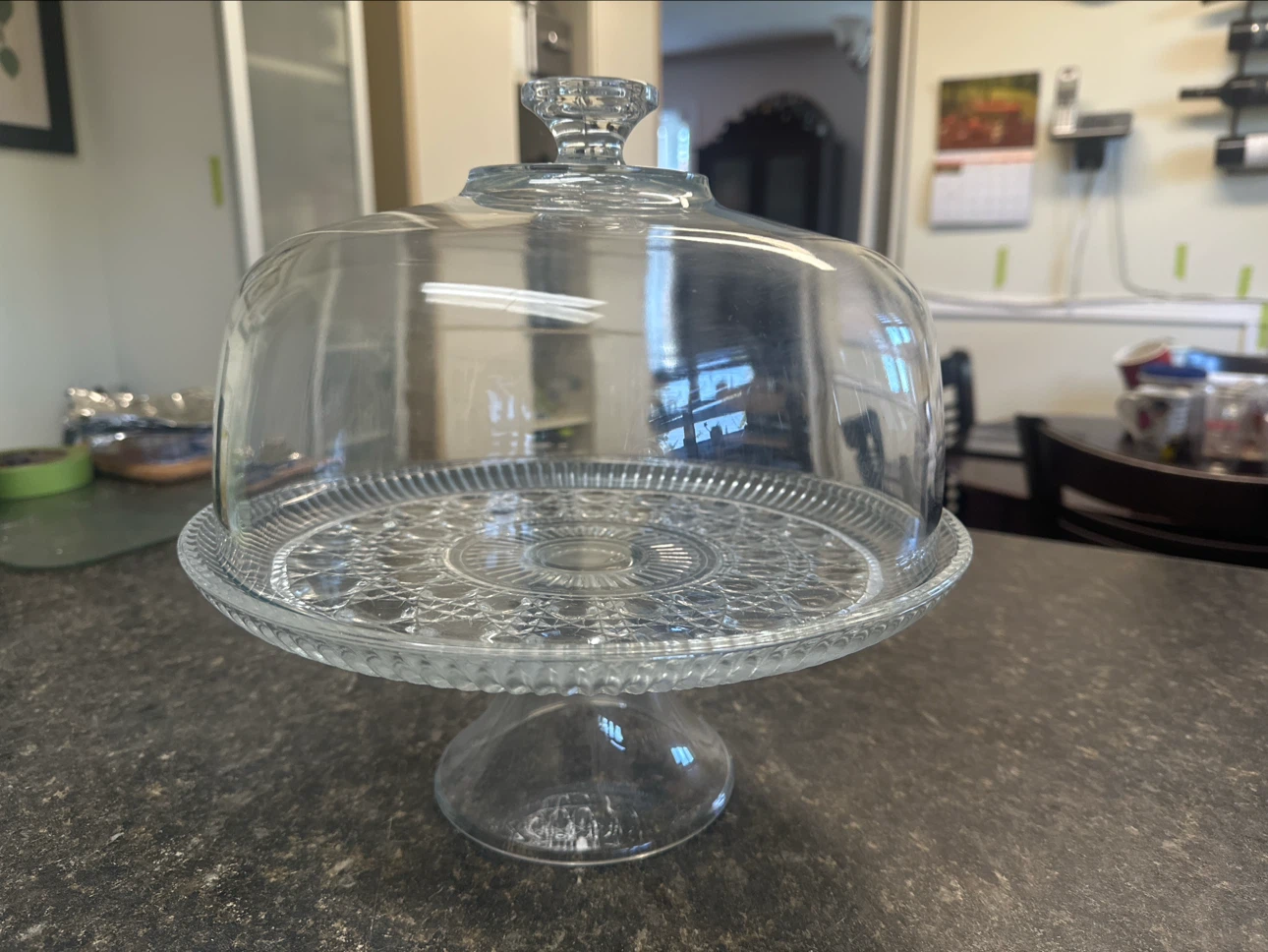 Glass Cake Stand with Dome Lid