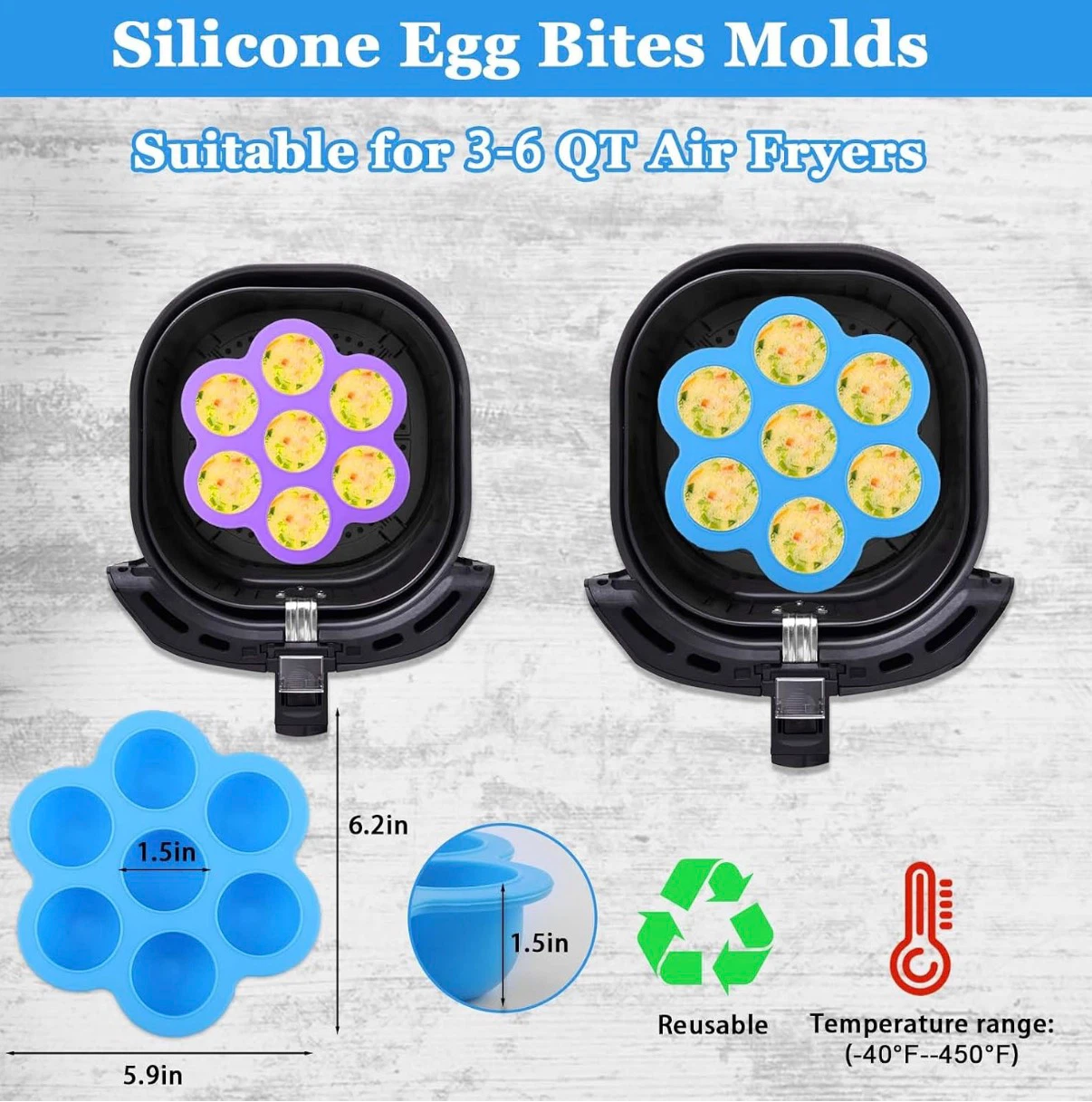 Silicone Egg Bites Mold with Lid - photo 4