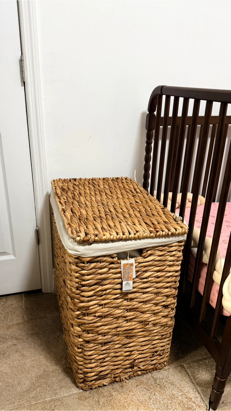 Woven Seagrass Laundry Hamper with Lid - photo 3