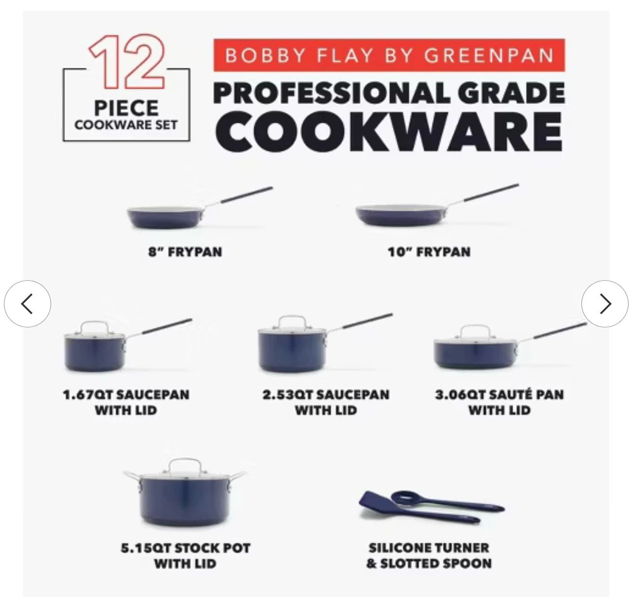 Bobby Flay by GreenPan 12-Piece Cookware Set - photo 2