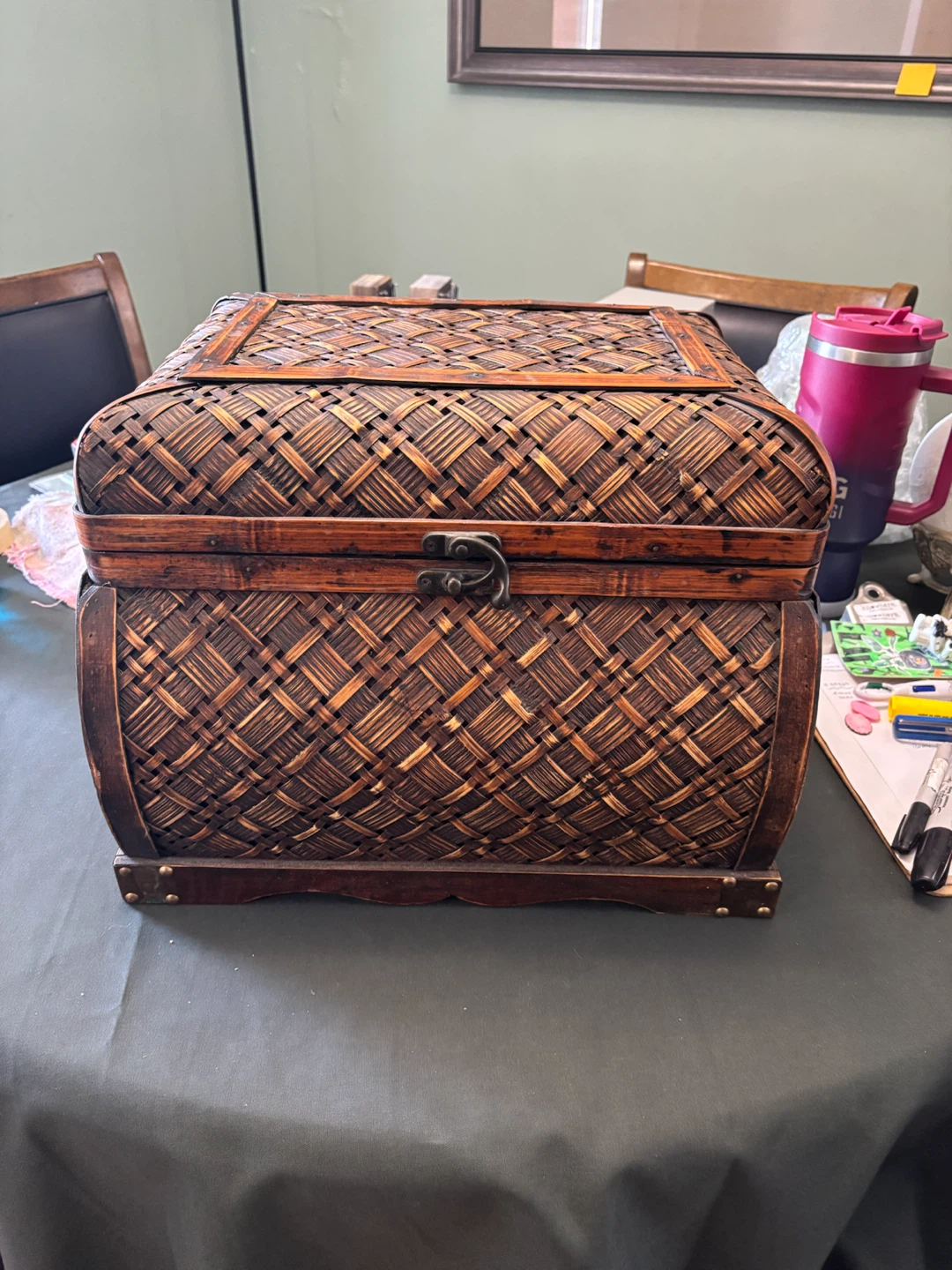 Woven Decorative Storage Chest
