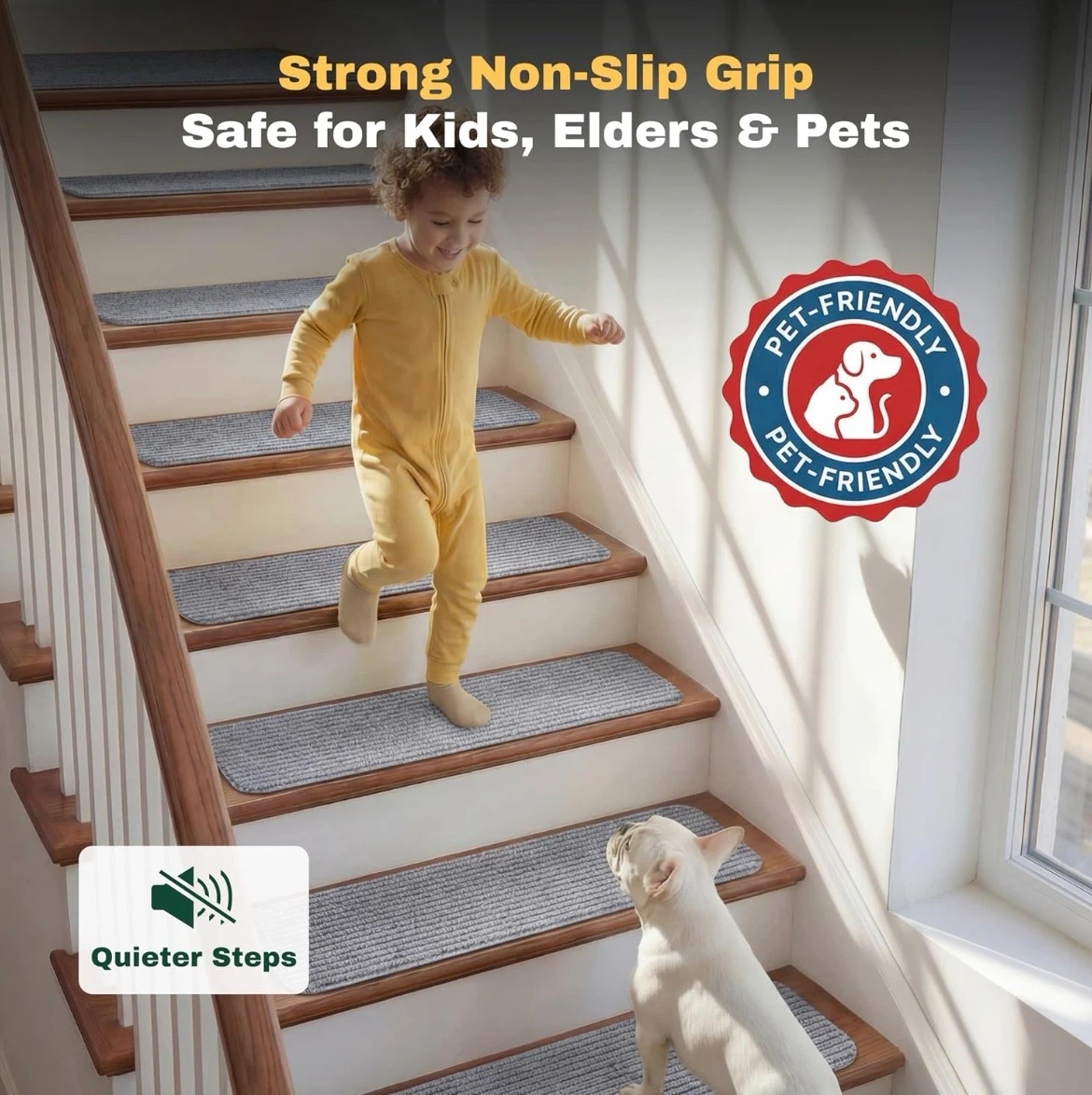 Non-Slip Grey Stair Treads 15 pack - photo 4
