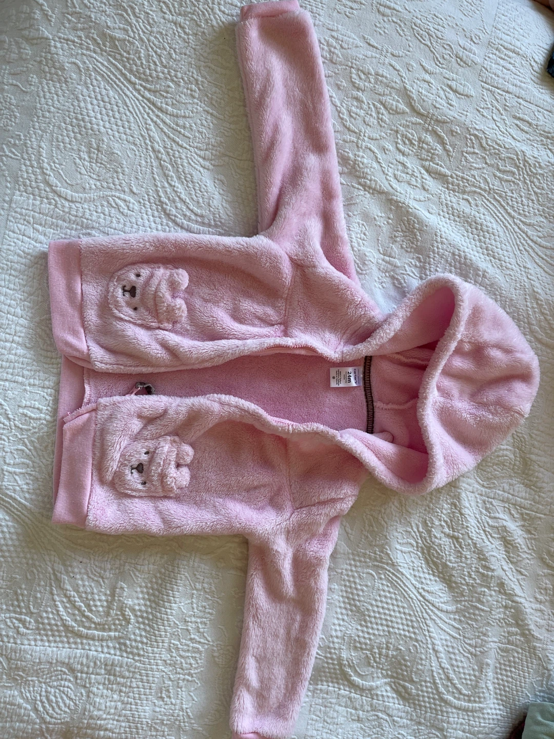 Carter's Pink Fuzzy Hoodie Size 24m
