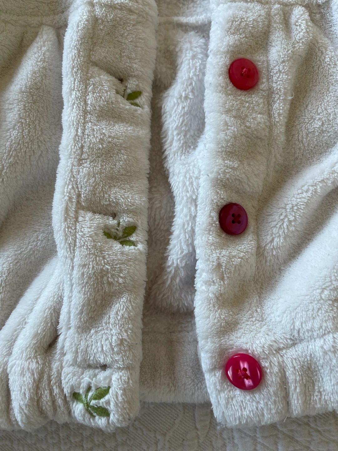 Gymboree White Fleece Hooded Jacket 18-24 Months - photo 2