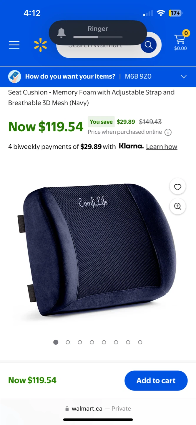 ComfiLife Memory Foam Lumbar Support Pillow