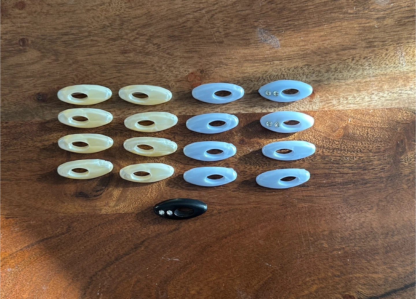 Set of 17 Decorative Oval Safety Pins - $7 for all