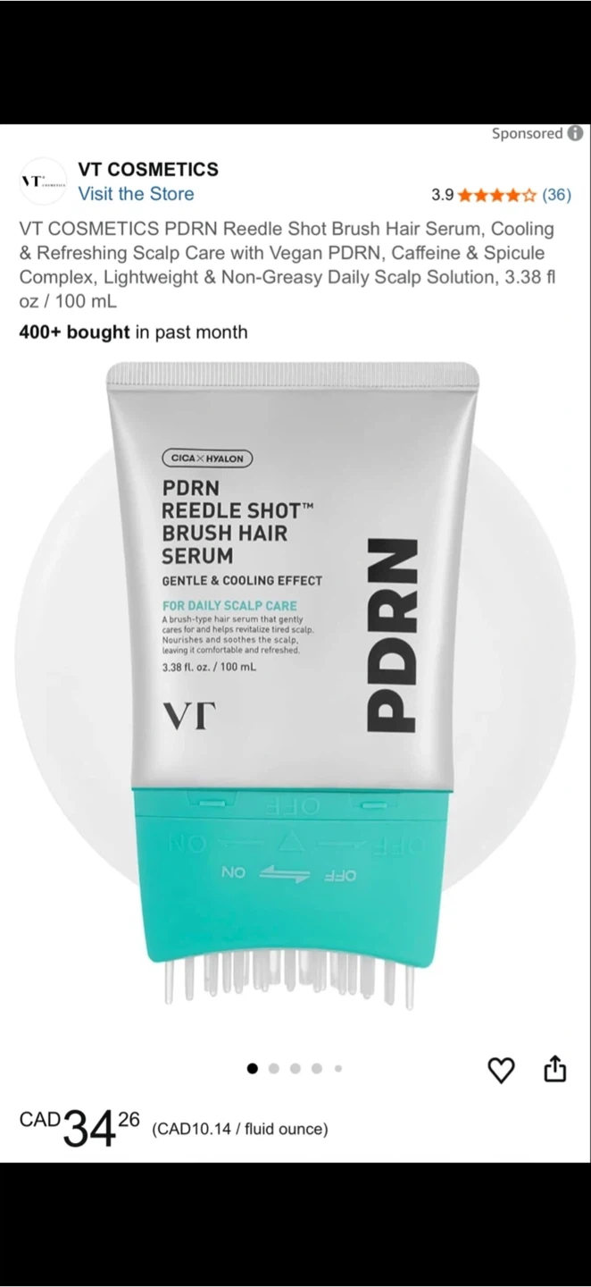 New-VT Cosmetics PDRN Reedle Shot Brush Hair Serum - photo 4