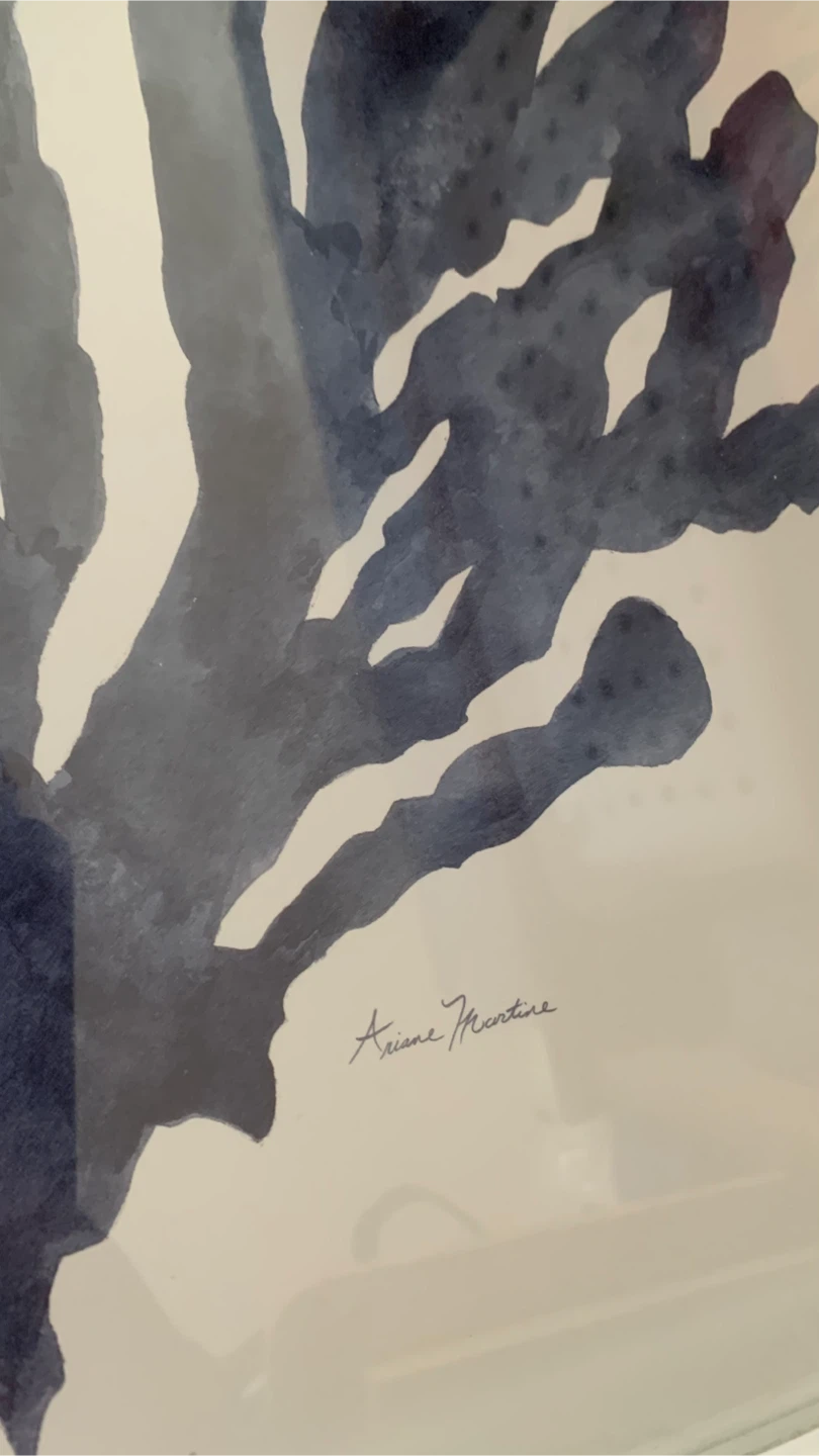 Blue Coral Art by Ariane Martine - Framed 18” X 18” - photo 3