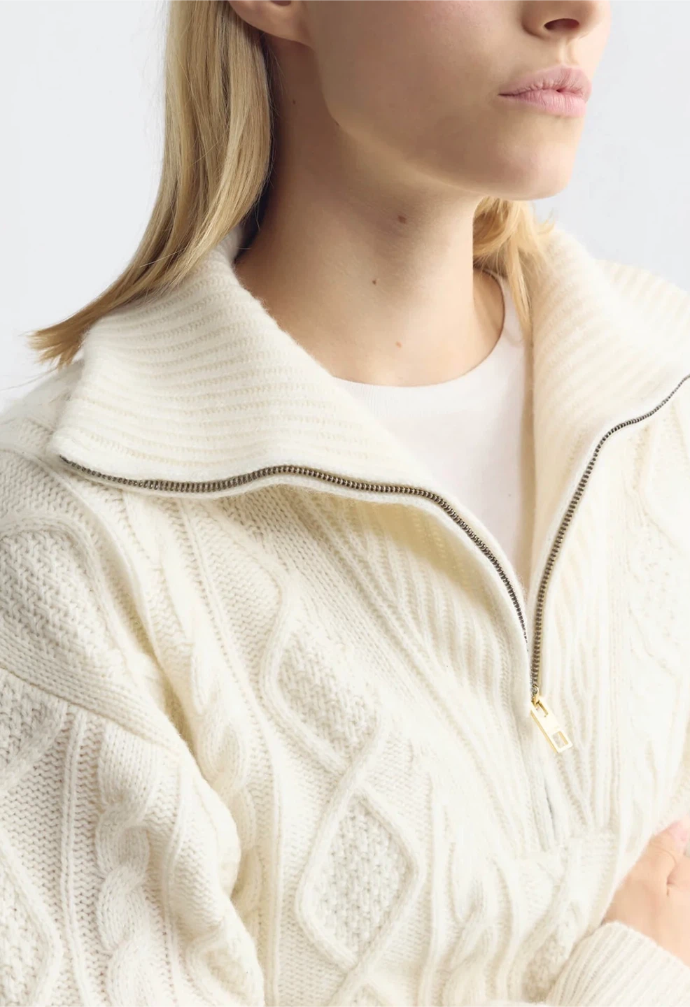 Vince Cable Knit Quarter Zip Sweater - photo 5