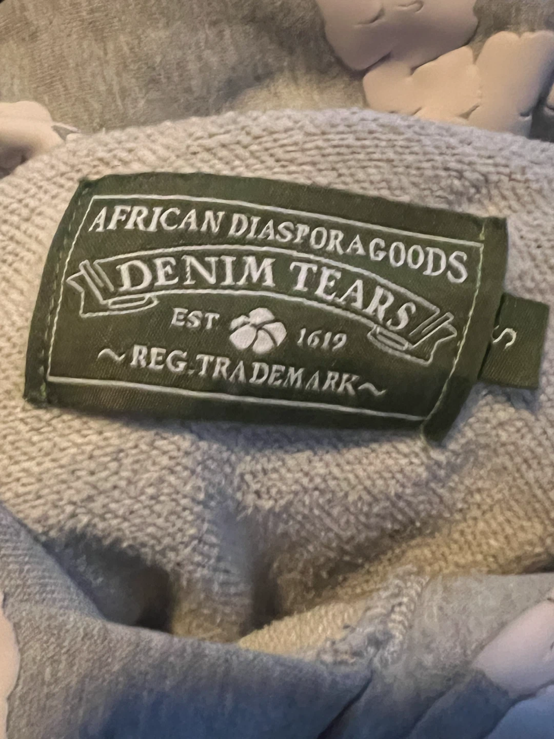 Denim Tears Cotton Wreath Hoodie Grey - photo 2