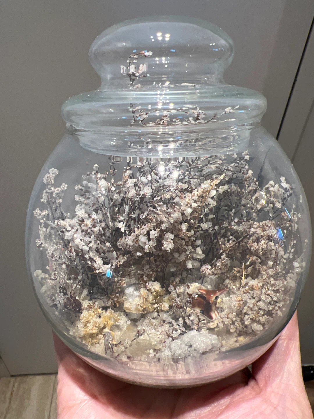 Miniature Deer Glass Terrarium