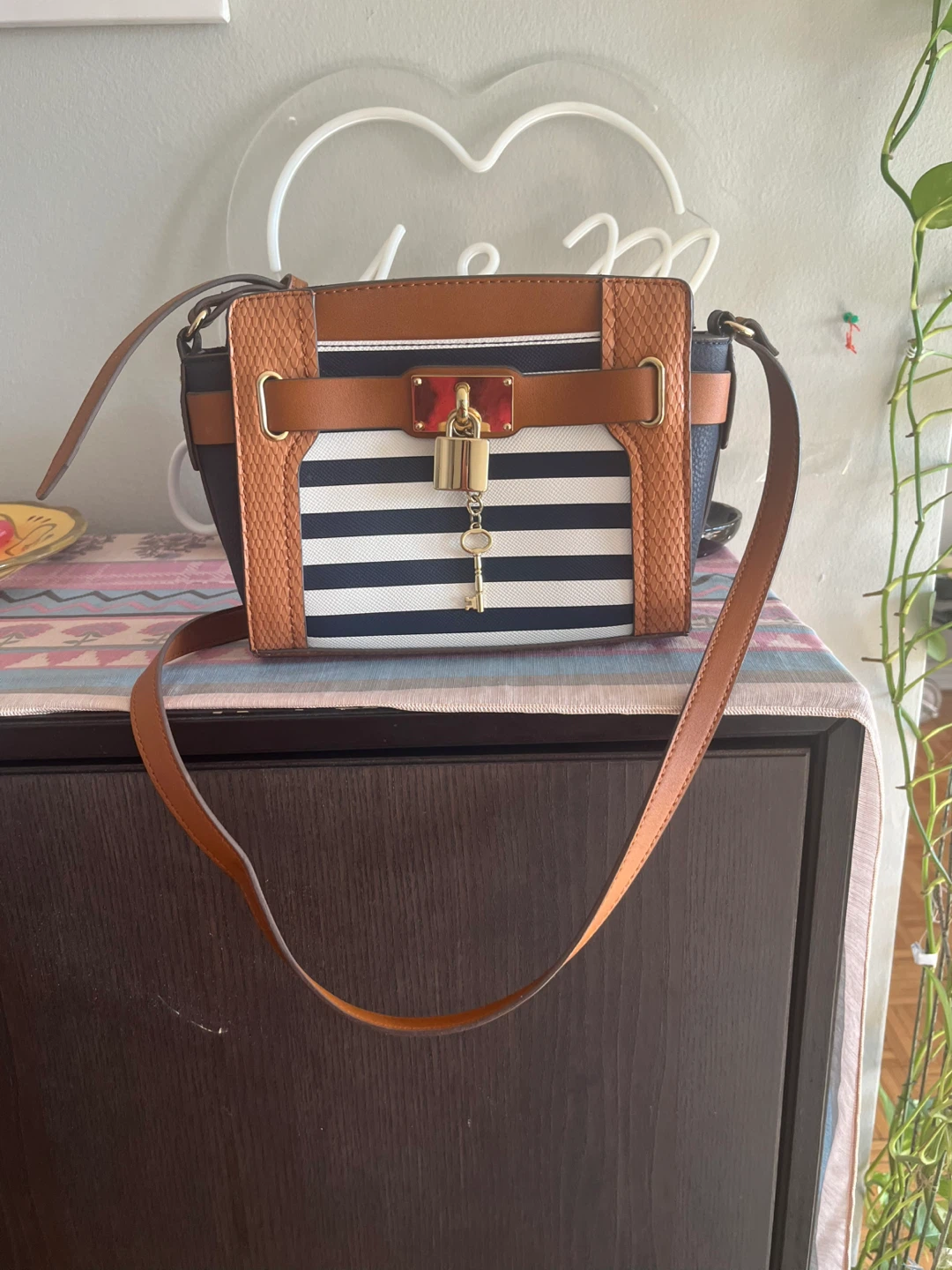 ALDO Striped Crossbody Bag