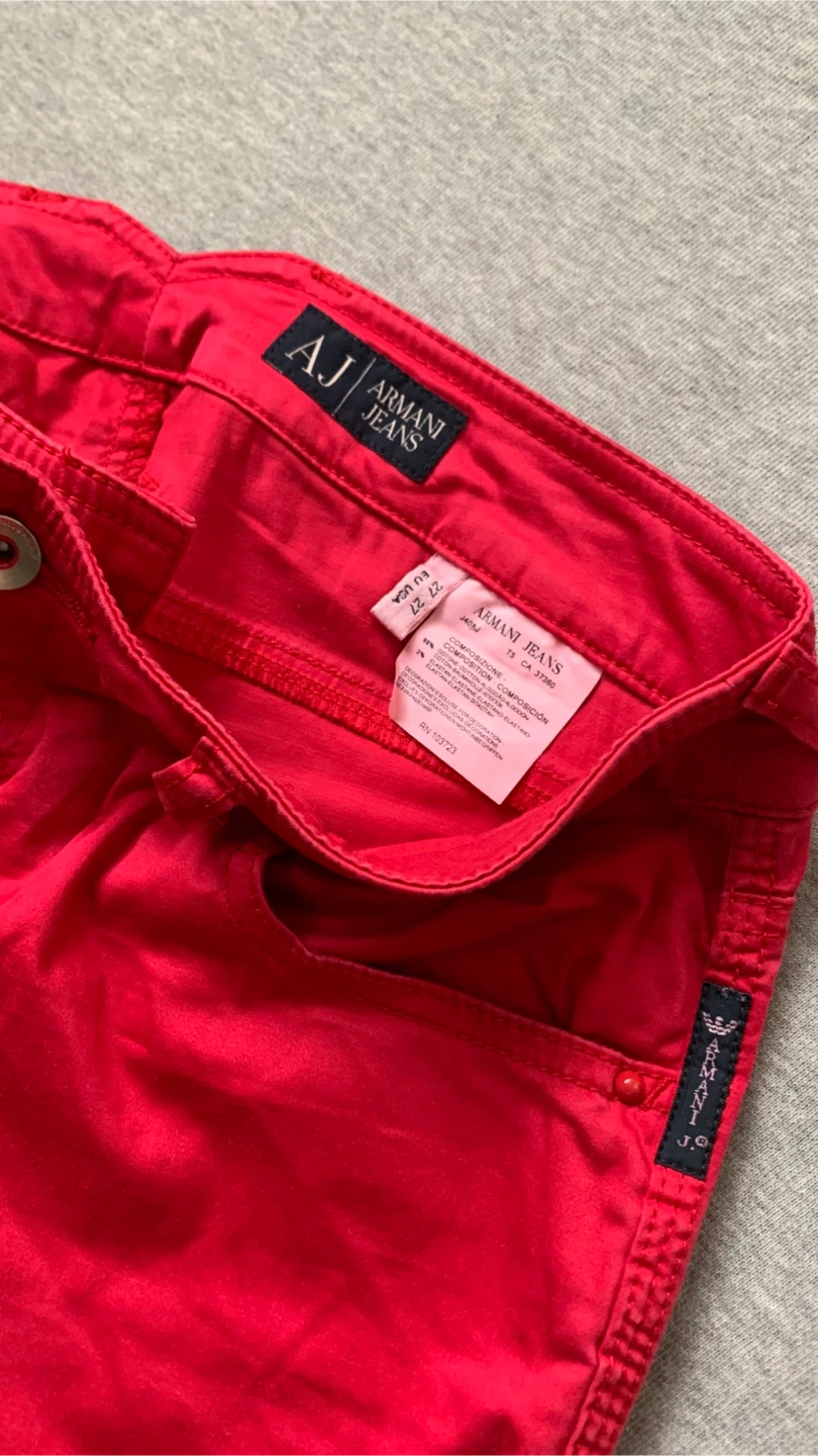 Armani Jeans Bright Red Pants - Size 27 - photo 3